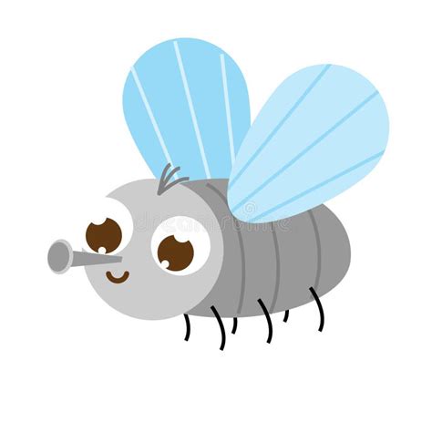 Cartoon Fly. Cute Insect Character Stock Vector - Illustration of ...