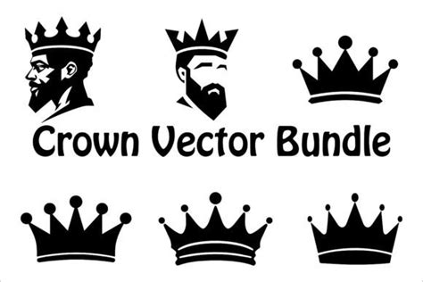 Silhouette of Crown Vector Set Bundle Graphic by amazinart · Creative ...