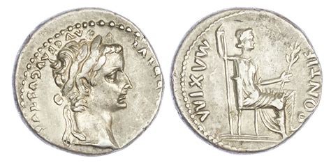 Tiberius, Silver Denarius, (Tribute Penny) | Baldwin's