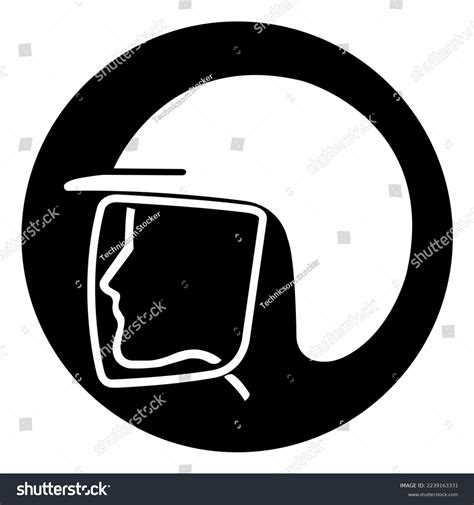 Wear Safety Helmet Symbol Signvector Illustration Stock Vector (Royalty ...