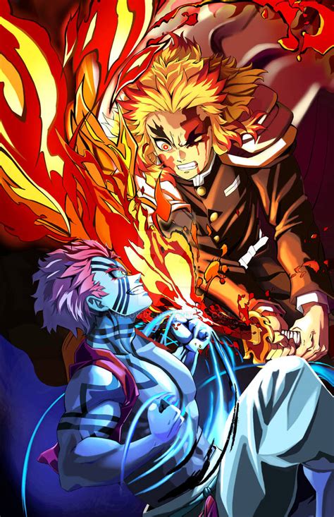 Rengoku vs Akaza by pillowds on DeviantArt