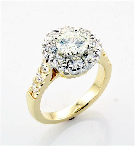 Yellow Gold Diamond Engagement Ring by Keezing Kreations