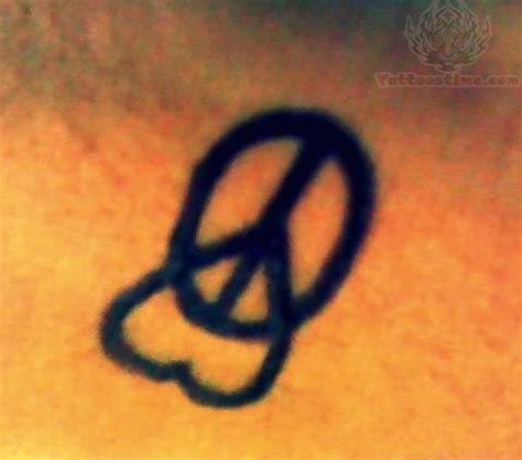 Heart And Peace Sign Tattoo