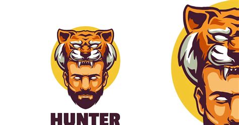 Hunter Mascot Logo Designs, Graphic Templates - Envato Elements