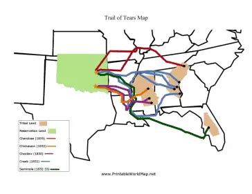 Trail of Tears map