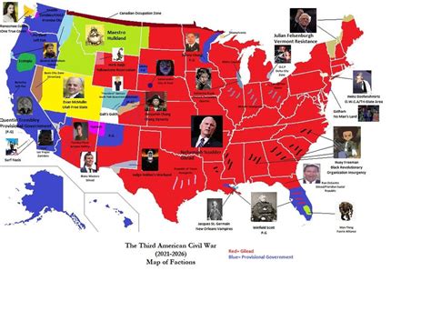 Map of the Third American Civil War by UlyssesOrbis on DeviantArt