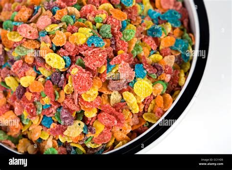 Fruity Pebbles breakfast cereal Stock Photo - Alamy