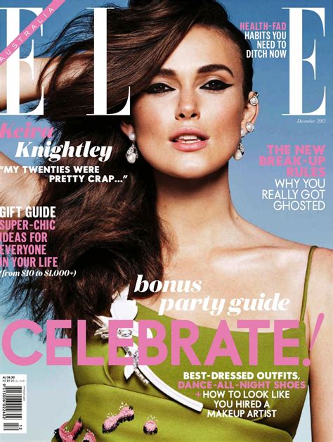 Keira Knightley - Elle Magazine Australia December 2015 Cover • CelebMafia