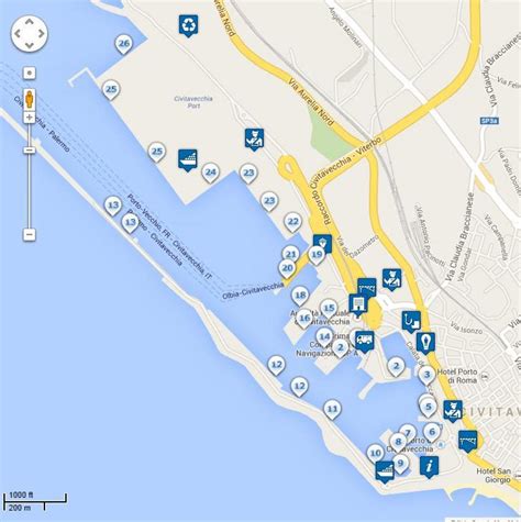 Rome port map - Map of Rome port (Lazio - Italy)