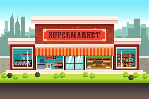 Cartoon Supermarket Images – Browse 43,899 Stock Photos, Vectors, and ...