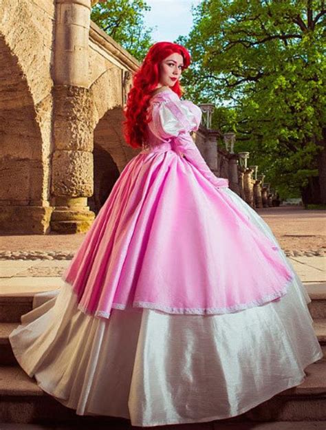 Ariel Pink Dress Costume Princess Ariel Cosplay Dress – Mermaidcosplay