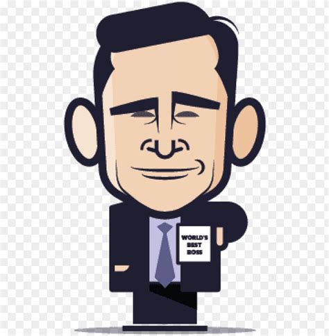 Loogmoji Of Michael Scott - Cartoon Michael Scott PNG Transparent With ...