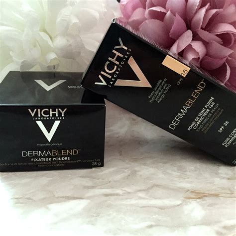 Vichy Dermablend Fluid Corrective Foundation And Setting Powder Review ...