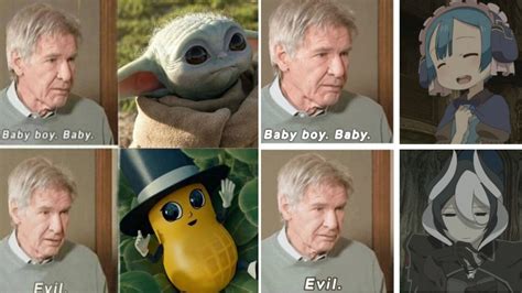 harrison ford baby boy meme template - isometricartillustrationroom