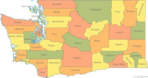 Counties In Washington State Map