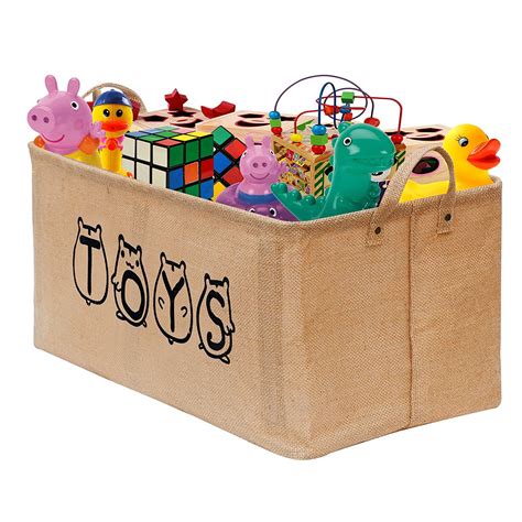 20" Large Toy Chest Basket, Gimars Well-Standing Toy Box Storage ...