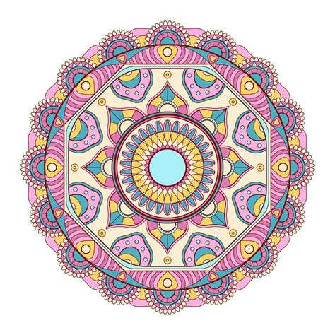 Mandala vector. A symmetrical round color ornament. Ethnic draw 5962521 ...