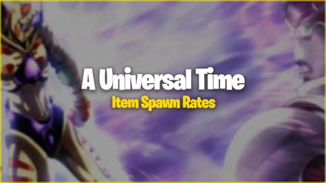 A Universal Time (AUT) Item Spawn Rates and Locations