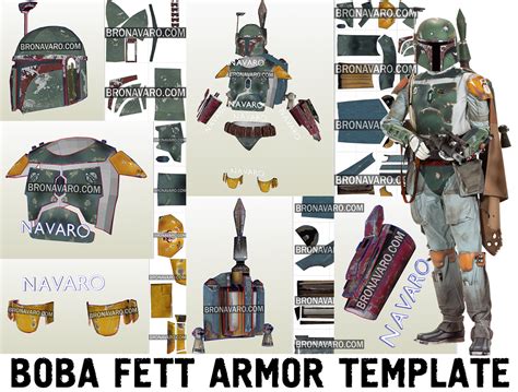 BOBA FETT Armor Template | Boba Fett Full Armor Pepakura – NAVARO