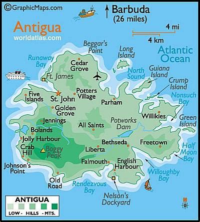 Antigua Map - Plan Your Caribbean Island Vacation! ISatellite Map