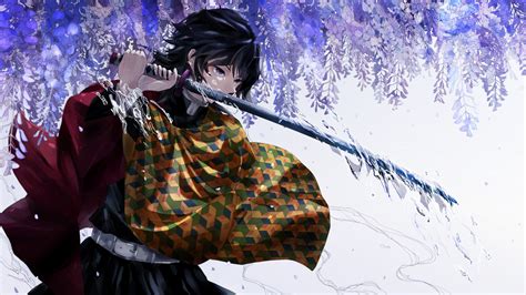 Kimetsu no Yaiba Giyu Tomioka Katana UHD 4K Wallpaper | Pixelz