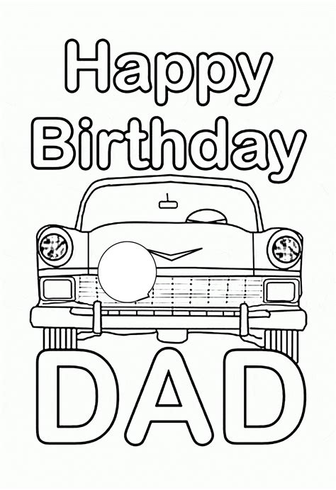 Happy Birthday Dad Coloring Pages 2 2A6