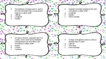 Geography Terms Task Cards by Miss Kimberly's Resources | TPT