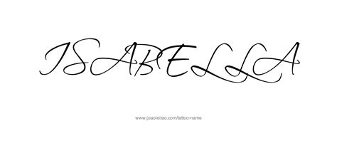 Isabella Name Tattoo Designs