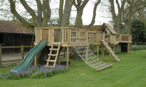 Outdoor Play with Wooden Climbing Frames | Backyard playground, Diy ...