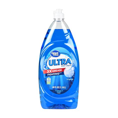 Great Value Ultra Concentrated Dishwashing Liquid, Original Scent, 40 ...