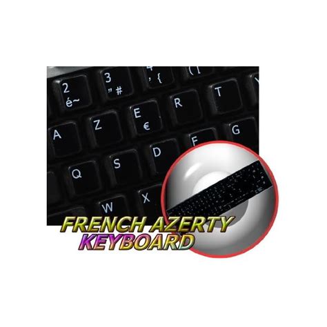 Buy REPLACEMENT FRENCH AZERTY KEYBOARD STICKERS BLACK BACKGROUND Online ...