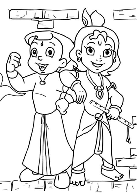 drawing krishna chota bheem - Clip Art Library