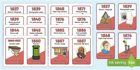 Timeline Of Victorian Inventions Cards (Teacher-Made)