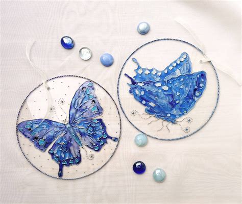 Butterfly Suncatcher Blue Butterfly Wall and Window Art | Etsy