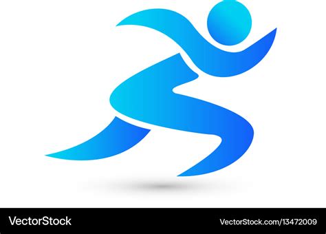 Sport runner icon logo Royalty Free Vector Image