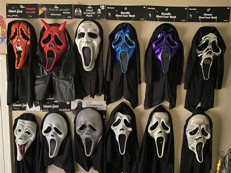 My Ghostface mask collection as of now. : r/Scream