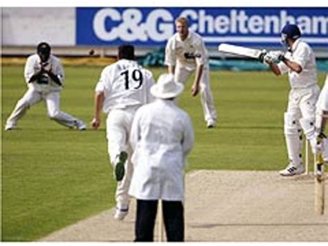 Carl Hooper catches Dewald Pretorius off the bowling of Sajid Mahmood ...