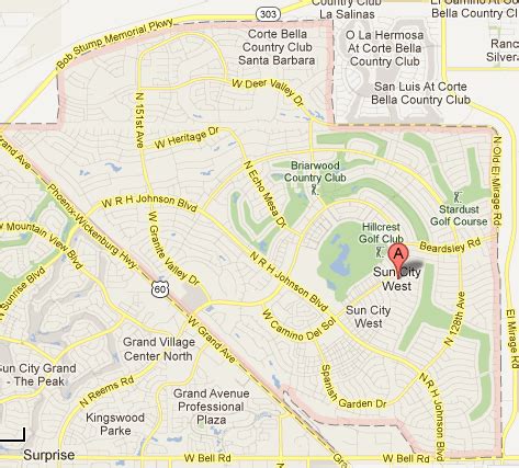 Sun_City_West_Map - Good Glendale Homes For Sale