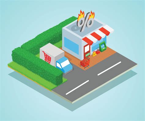 Shop concept banner, isometric style 8460168 Vector Art at Vecteezy