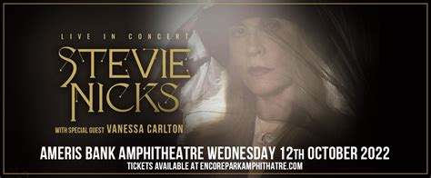 Stevie Nicks & Vanessa Carlton Tickets | 12th October | Ameris Bank ...