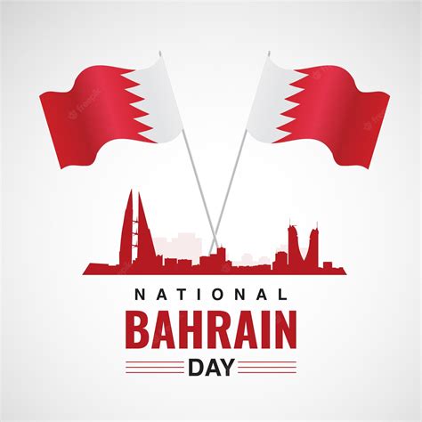 Premium Vector | Bahrain national day, bahrain flag waving, celebration ...