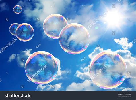 Soap Bubbles On Blue Sky Stock Photo 24961906 | Shutterstock