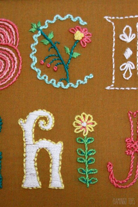 Alphabet Embroidery Sampler