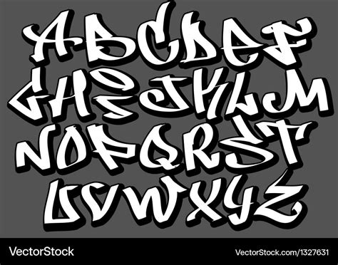 Graffiti Font Alphabet Vector Graffiti Font Lettering Alphabet – NBKomputer