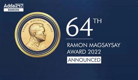 64th Ramon Magsaysay Award 2022 announced