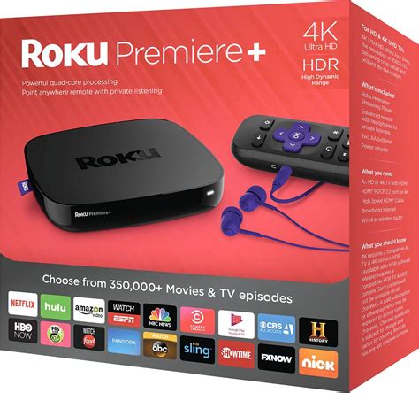 Best Buy: Roku Premiere+ Streaming Media Player Black 4630R