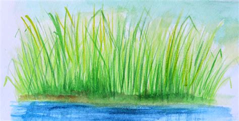 How to paint grass with watercolors - My Art Aspirations