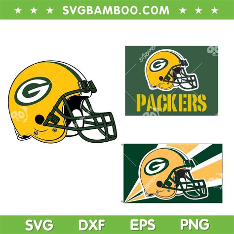 Green Bay Packers Helmet SVG, Packers Football Helmet SVG