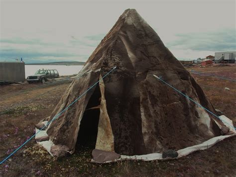 Caribou skin tent by May Haqpi, photo by Martha Paaniukkaq | Mostly ...