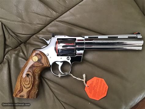 COLT PYTHON 357 MAGNUM, 6” BRIGHT STAINLESS ELITE, NEW UNFIRED ...